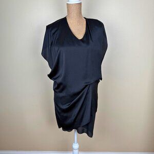 Acne Mallory Black Draped Dress Size 36